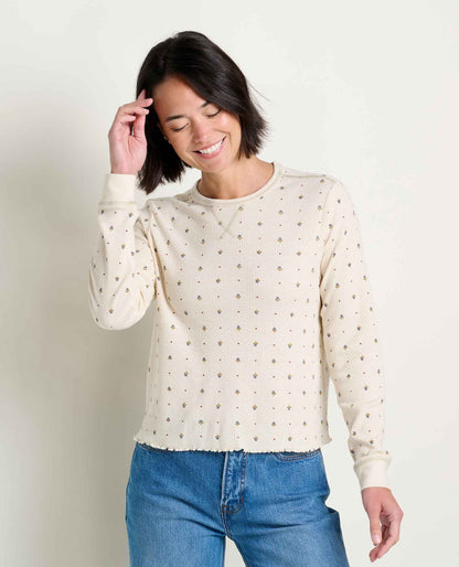 Soft Waffle Knit Crew Tee | Organic Cotton Blend