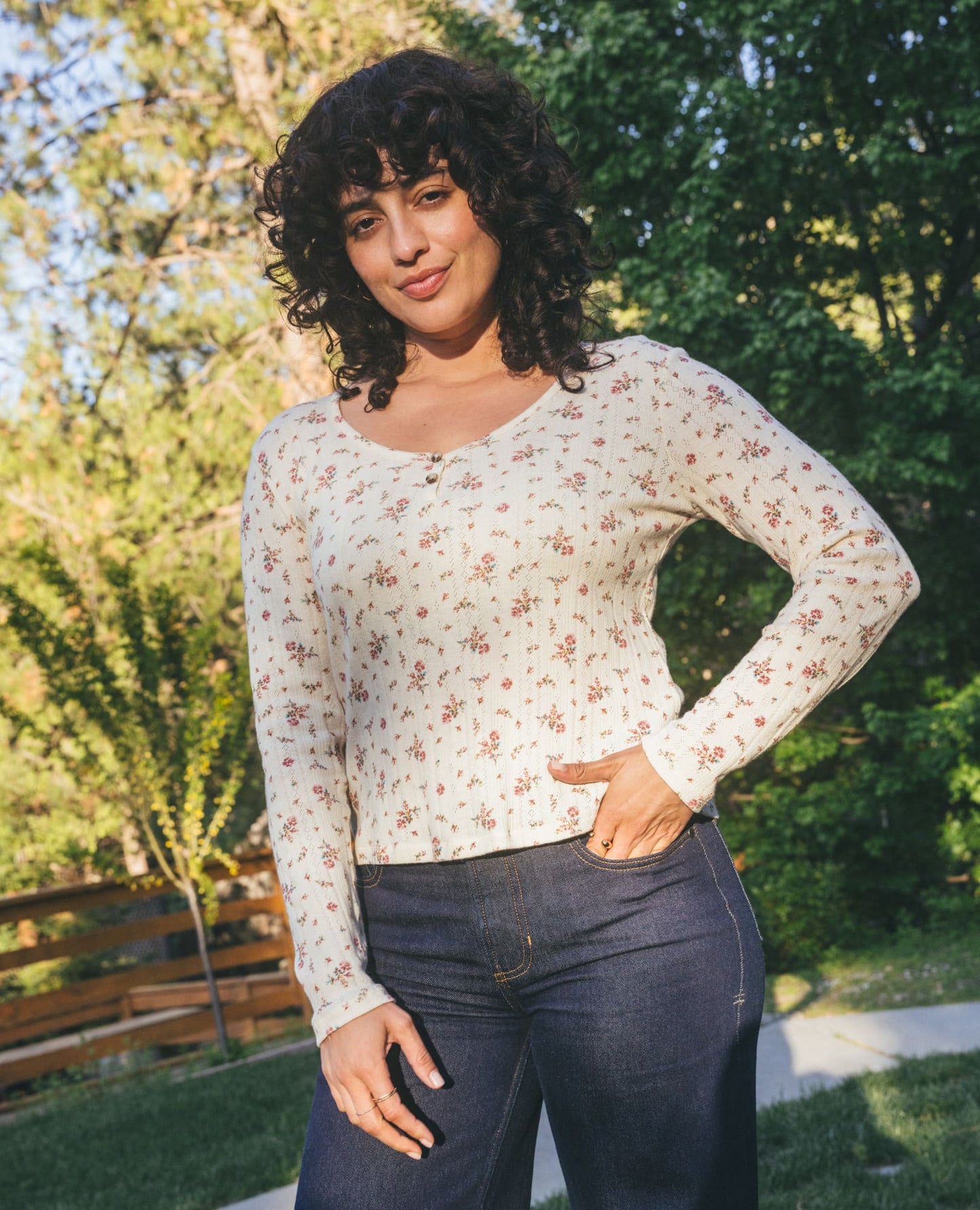 Foothill Pointelle Henley Tee | Toad&Co