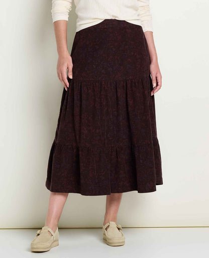 Cattail Corduroy Tiered Midi Skirt | Toad&Co