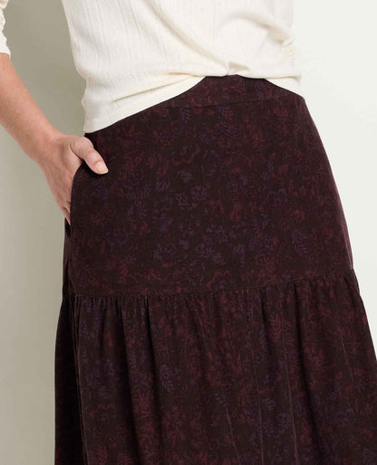 Cattail Corduroy Tiered Midi Skirt | Toad&Co