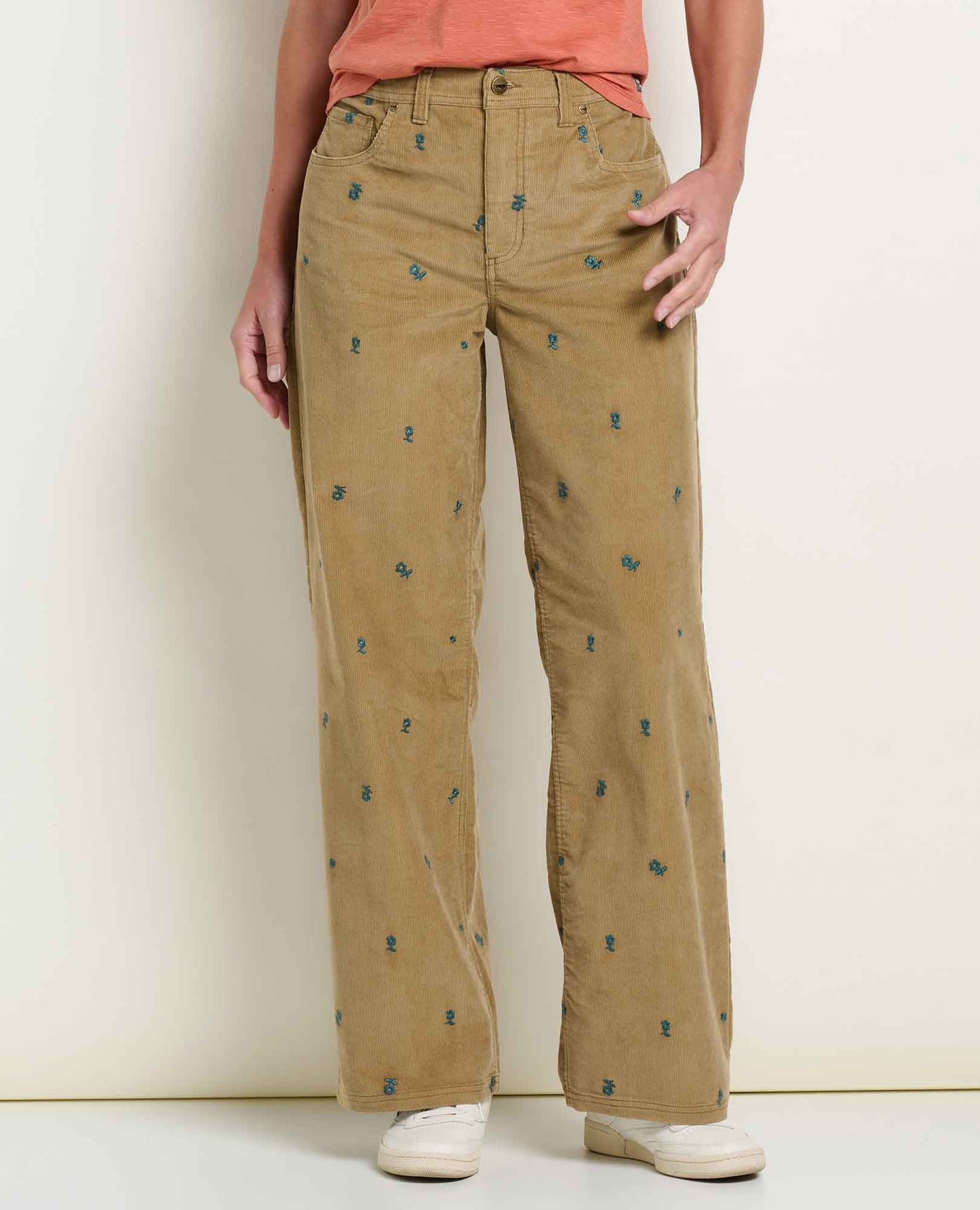 Women's Coaster Corduroy Wide Leg Pant Embroidered | Toad&Co