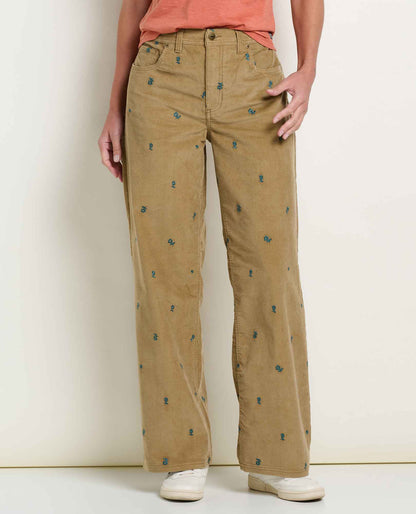 Women's Coaster Corduroy Wide Leg Pant Embroidered | Toad&Co