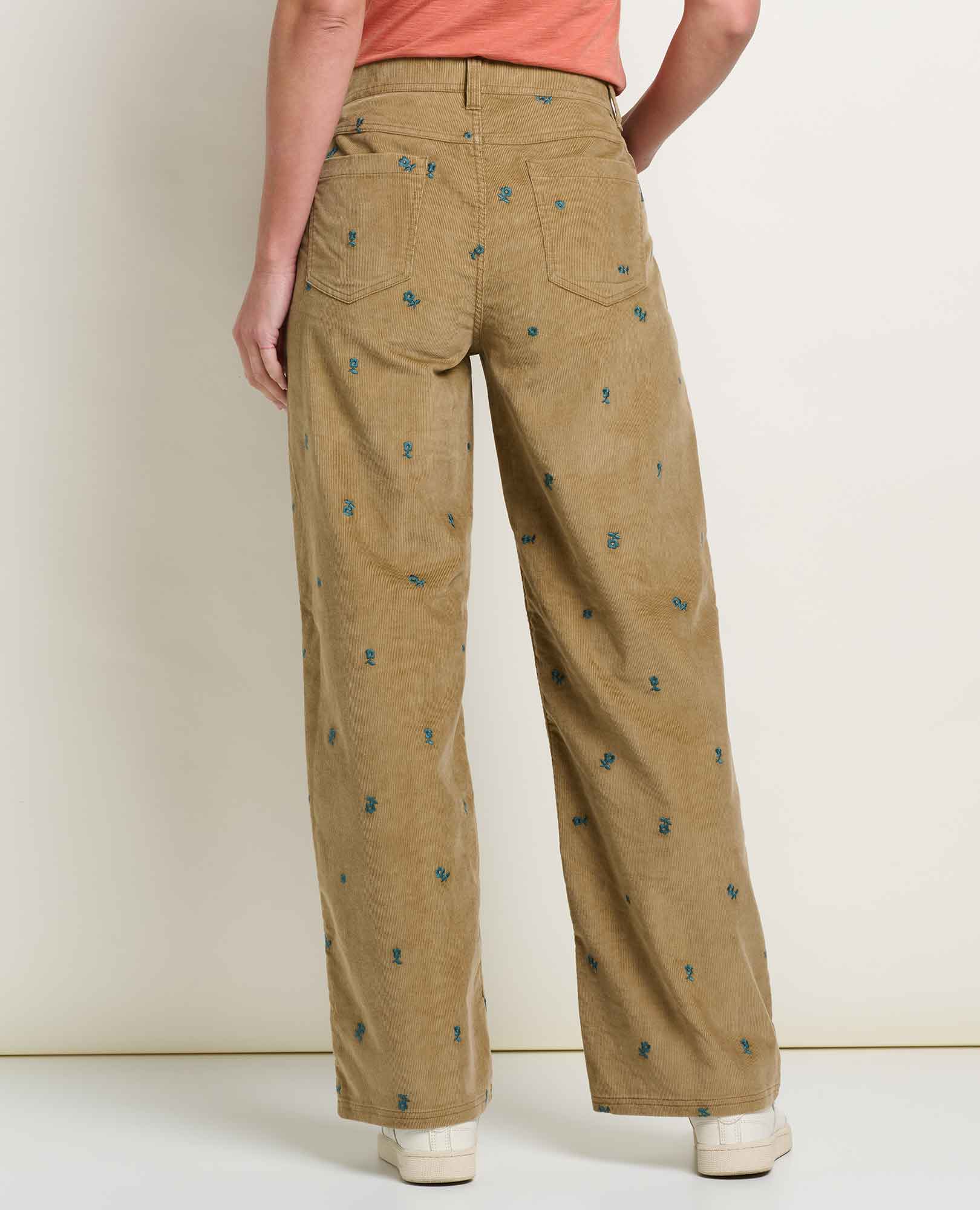 Women's Coaster Corduroy Wide Leg Pant Embroidered | Toad&Co