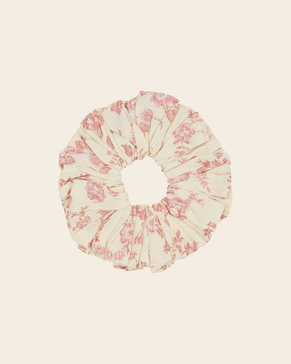 Scrunchie          Ecru and pink floral