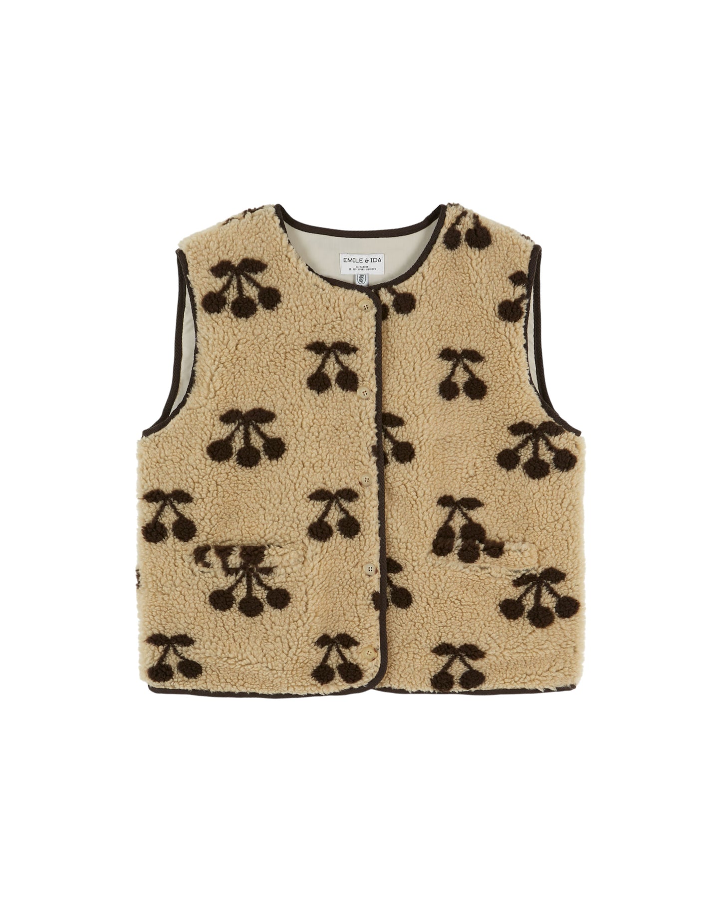 Emile et Ida Cherry Sleeveless Jacket
