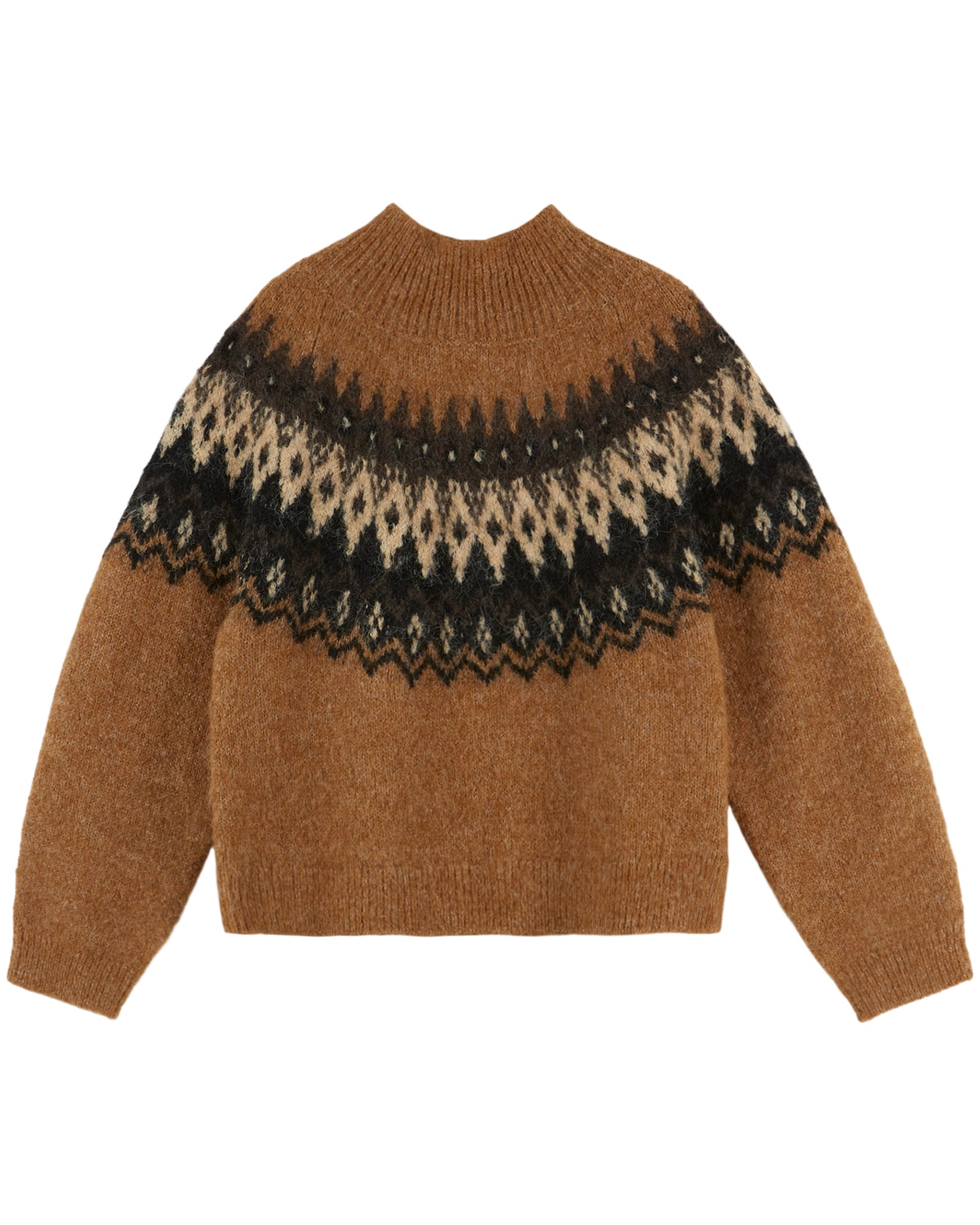 Emile et Ida Jacquard Mock Neck Sweater