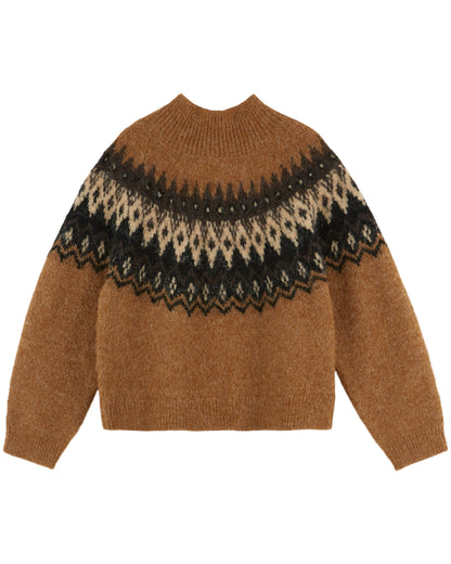 Emile et Ida Jacquard Mock Neck Sweater