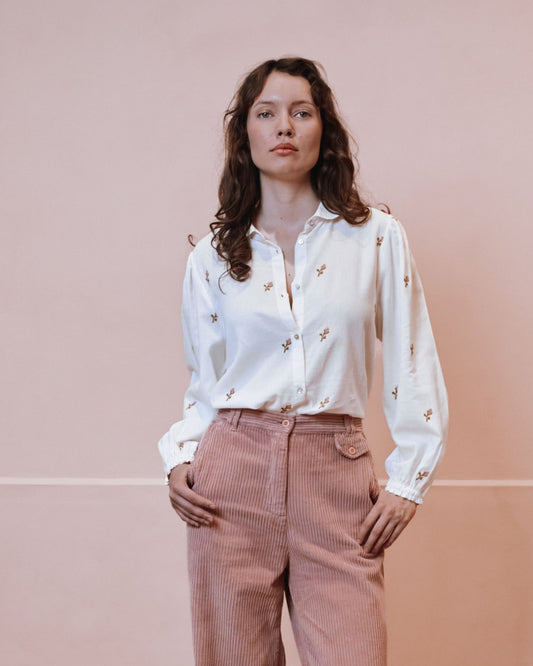 Blouse with Cross Stitch Embroidery