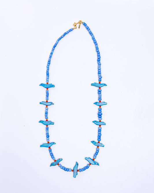 Long turquoise bird