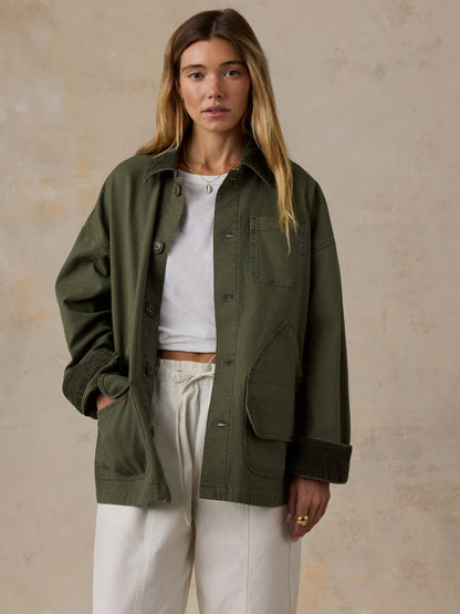Sunwashed Canvas Barn Jacket - Olive Night