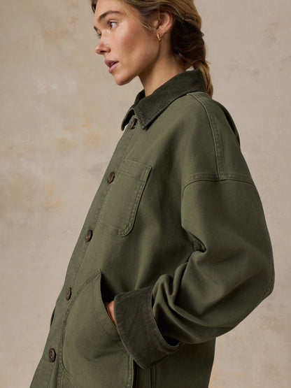 Sunwashed Canvas Barn Jacket - Olive Night