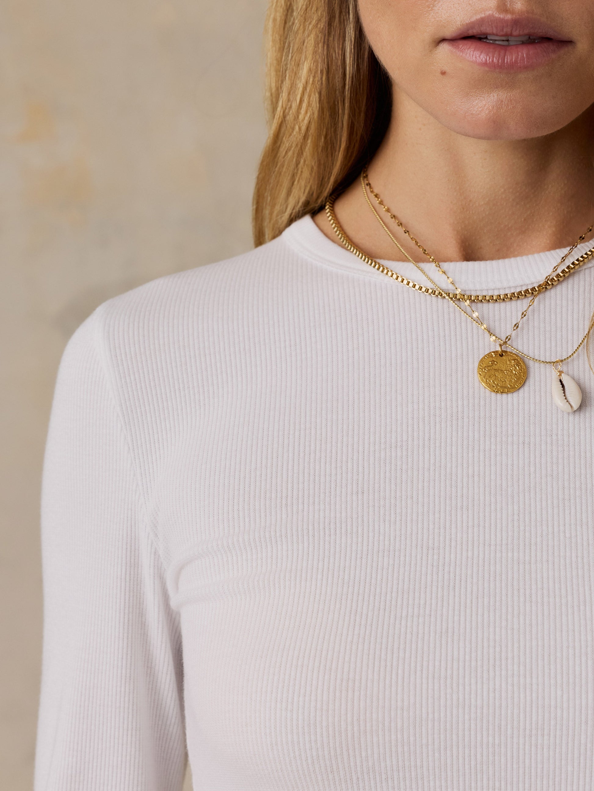 Featherweight Freestyle Layering Crew - White