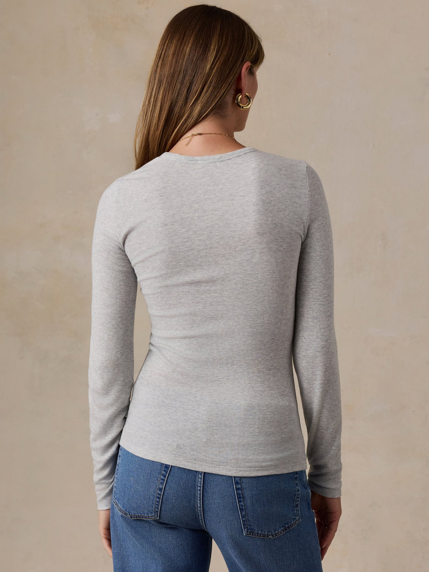 Featherweight Freestyle Layering Crew - Light Grey Heather