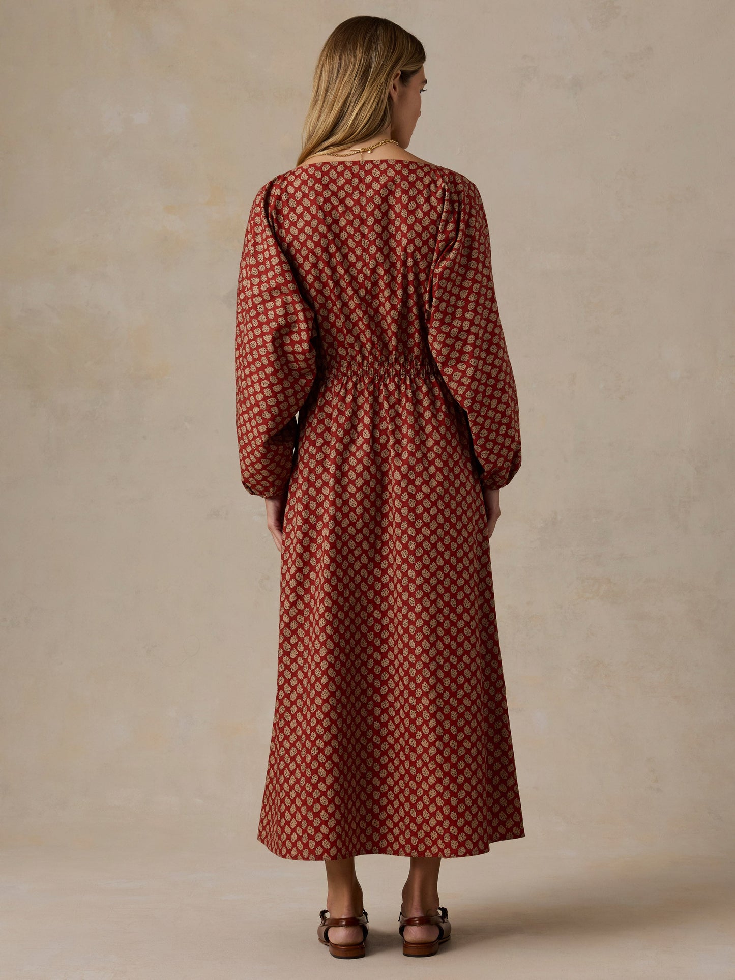 Coastal Poplin Suri Dress - Autumn Petals