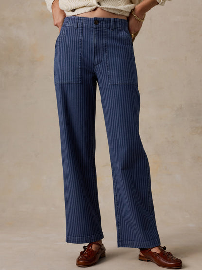 Topsail Utility Pant - Riverline Stripe