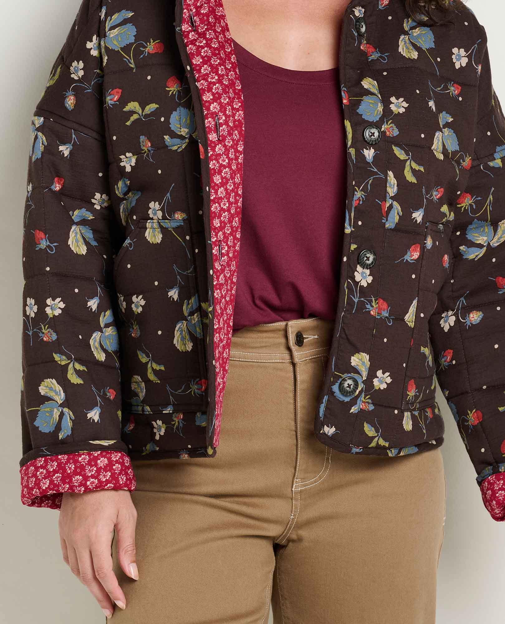 Organic Cotton Quilted Jacket with Recycled Insulation
