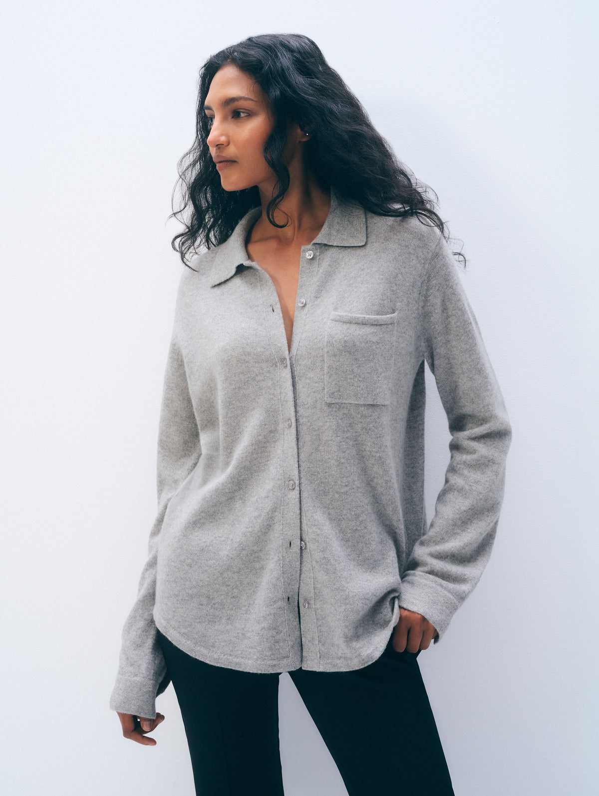 Cashmere Button Down
