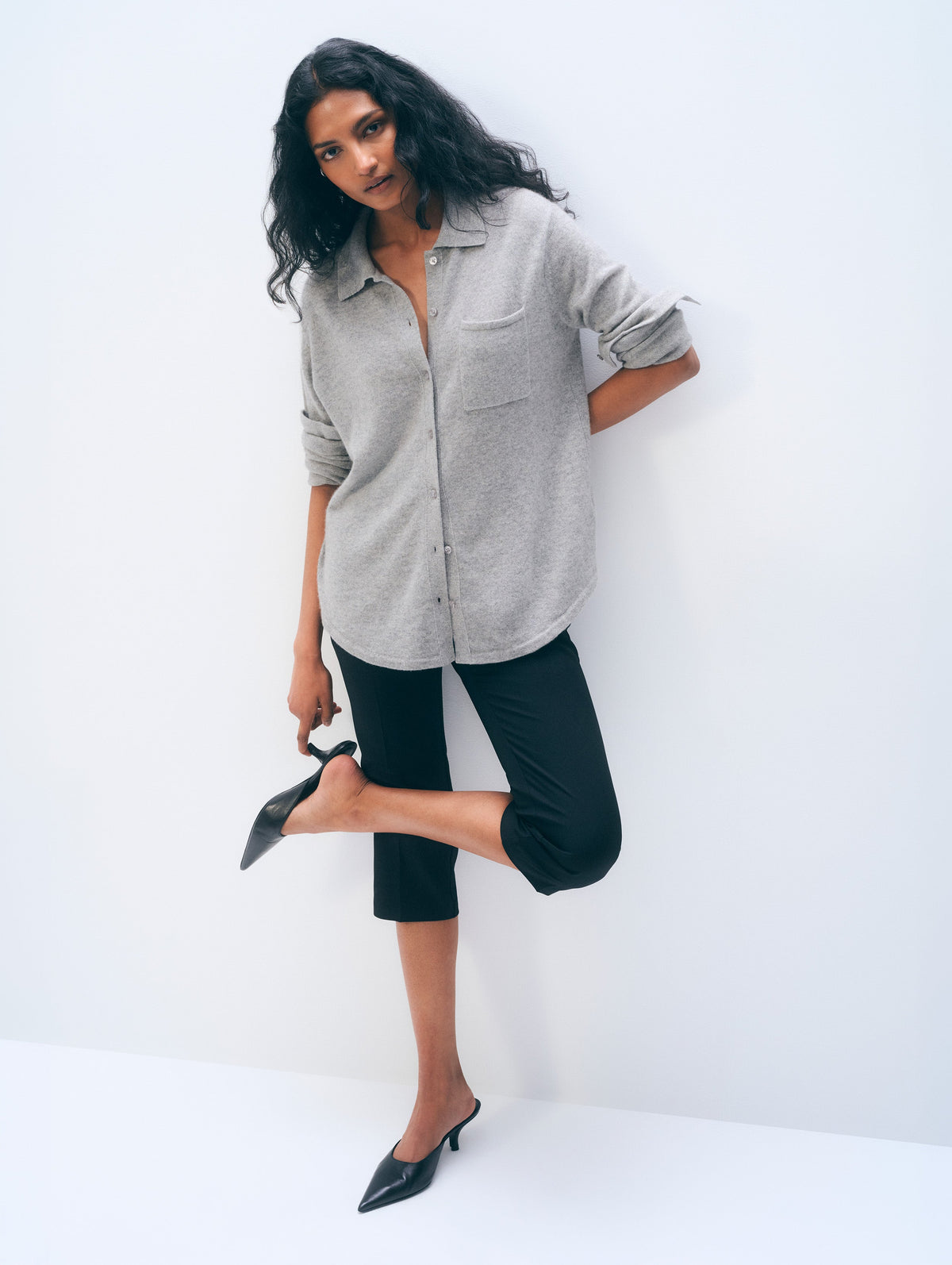 Cashmere Button Down