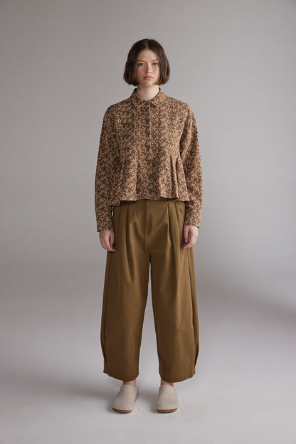 Printed Pleated Blouse