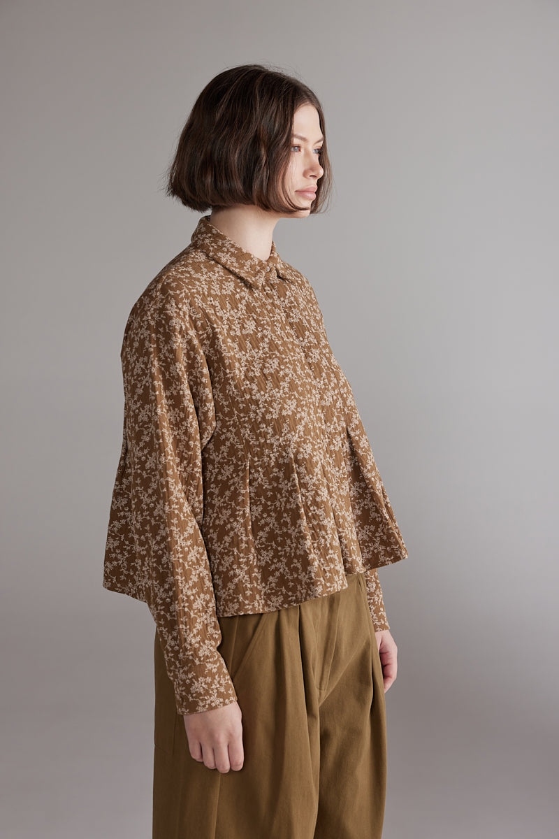 Printed Pleated Blouse