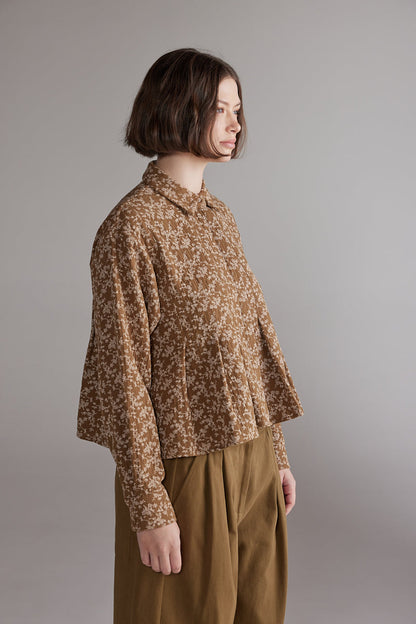 Printed Pleated Blouse