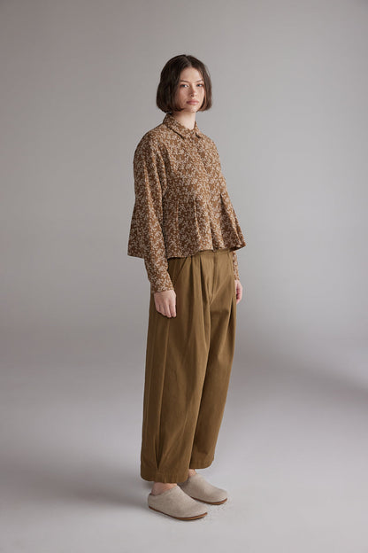 Printed Pleated Blouse