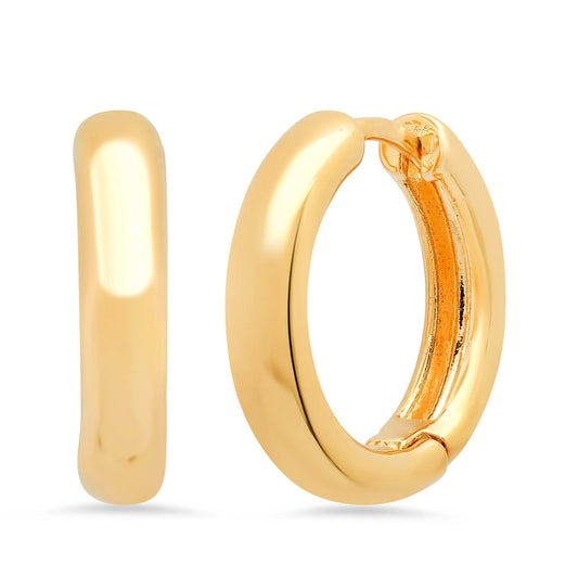 Thick Gold Huggie Earrings