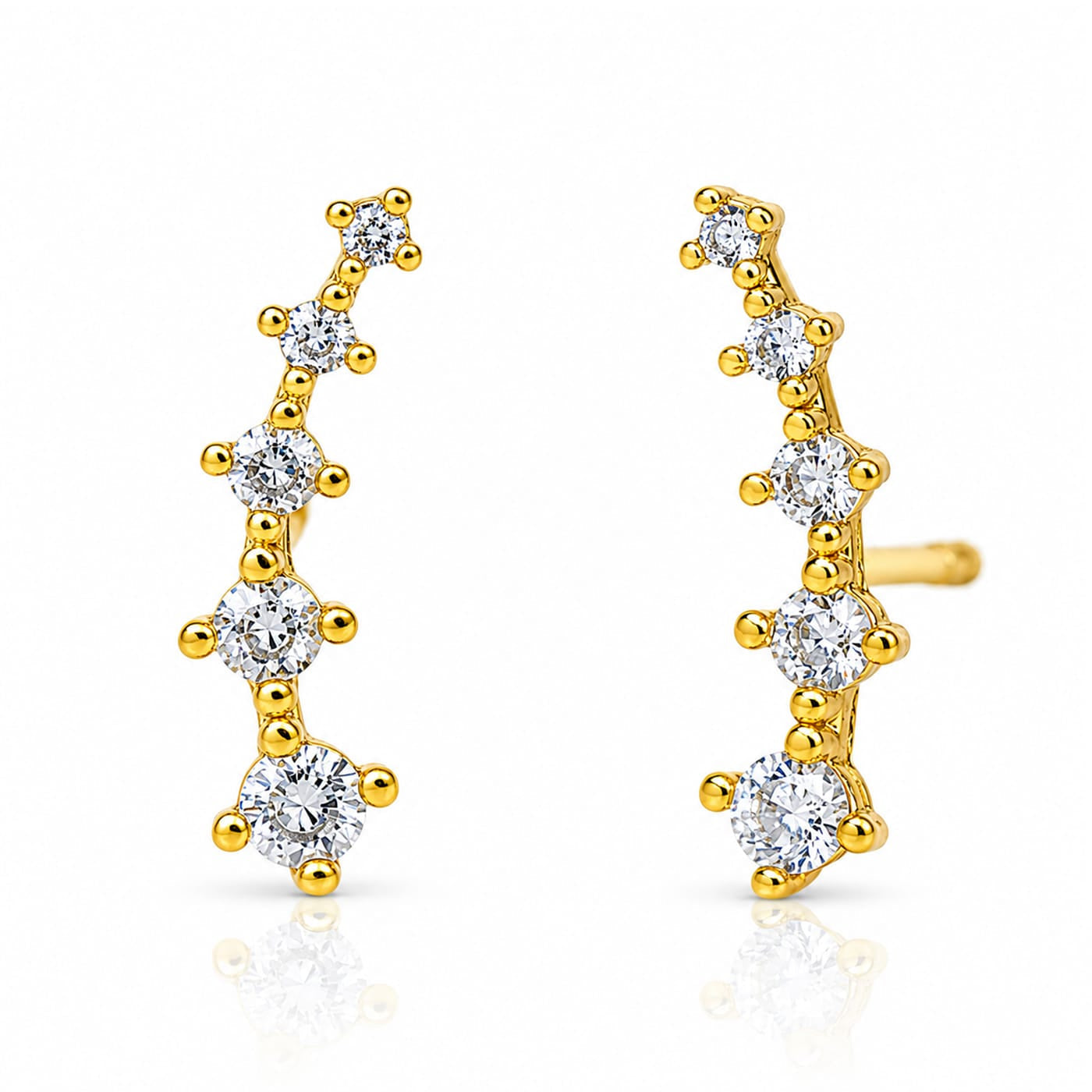 CZ Stone Climbers Earrings
