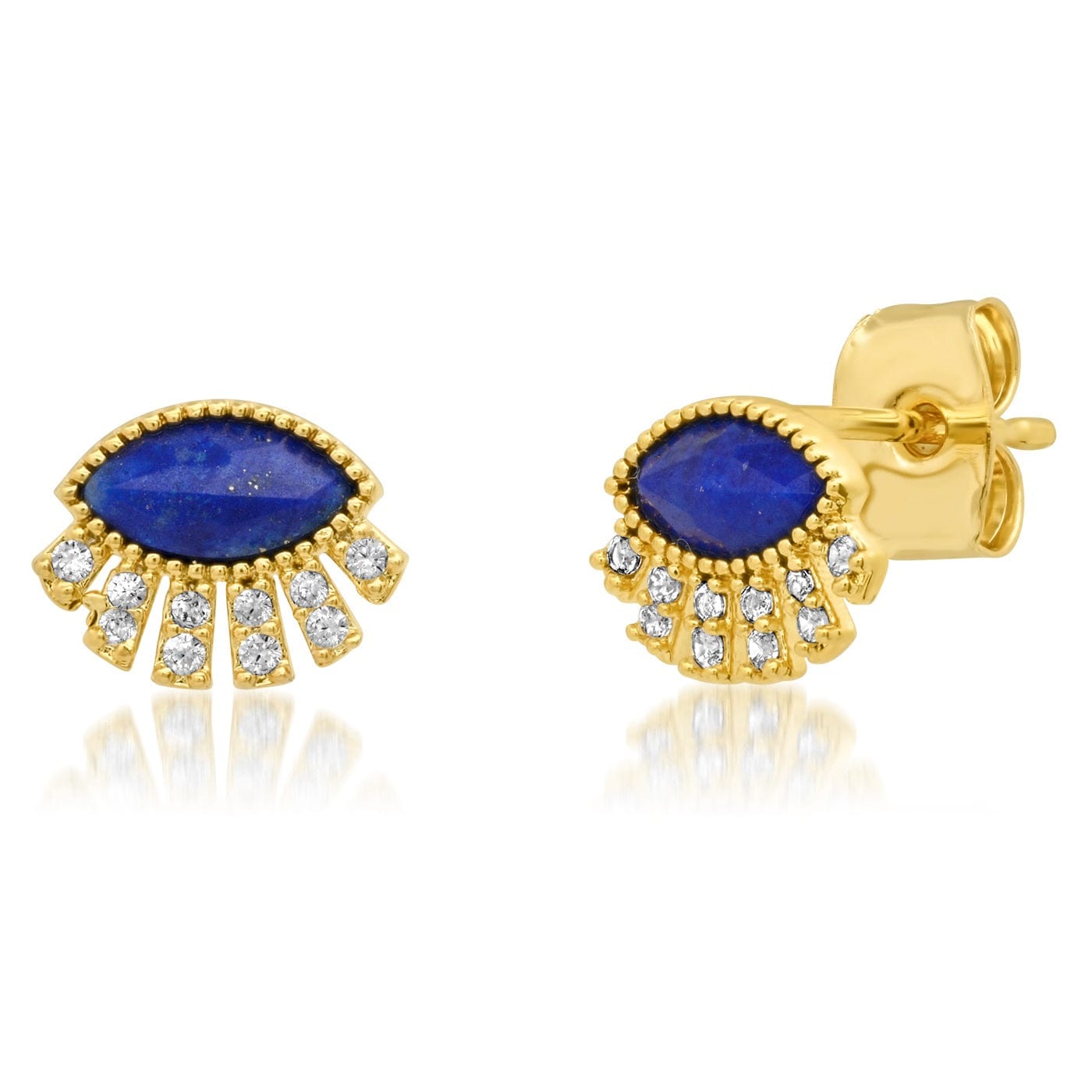 Twinkling Eye Earrings in Lapis