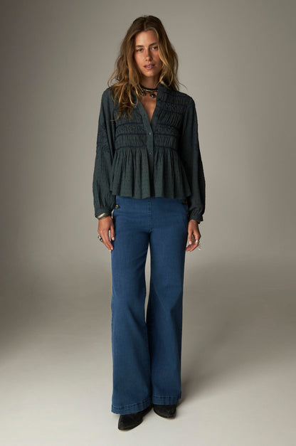 Darla Blouse in Vintage Turquoise