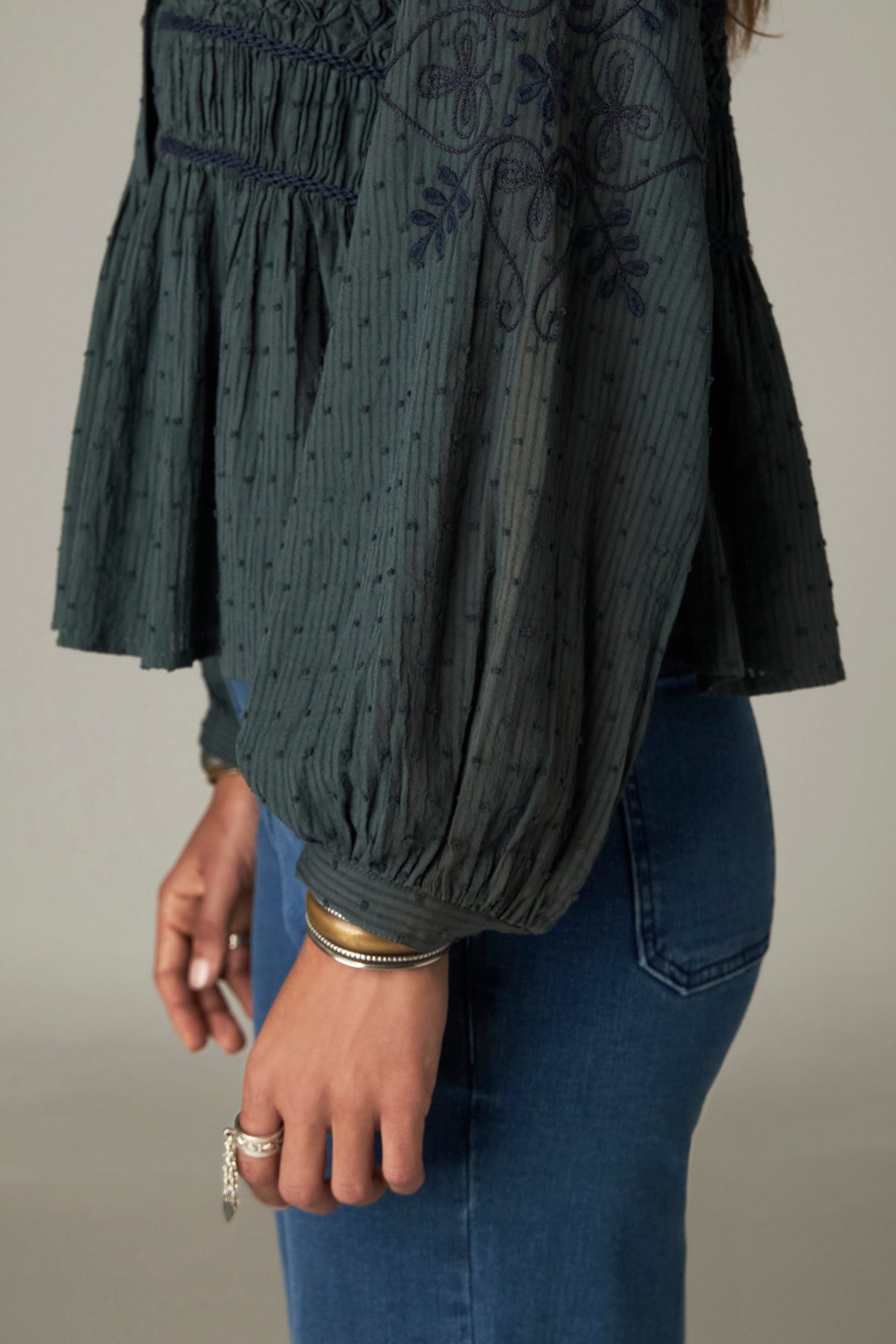Darla Blouse in Vintage Turquoise