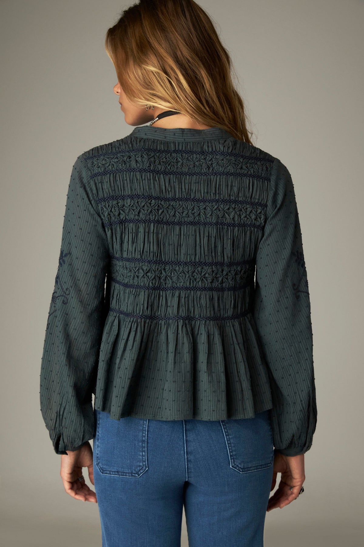 Darla Blouse in Vintage Turquoise