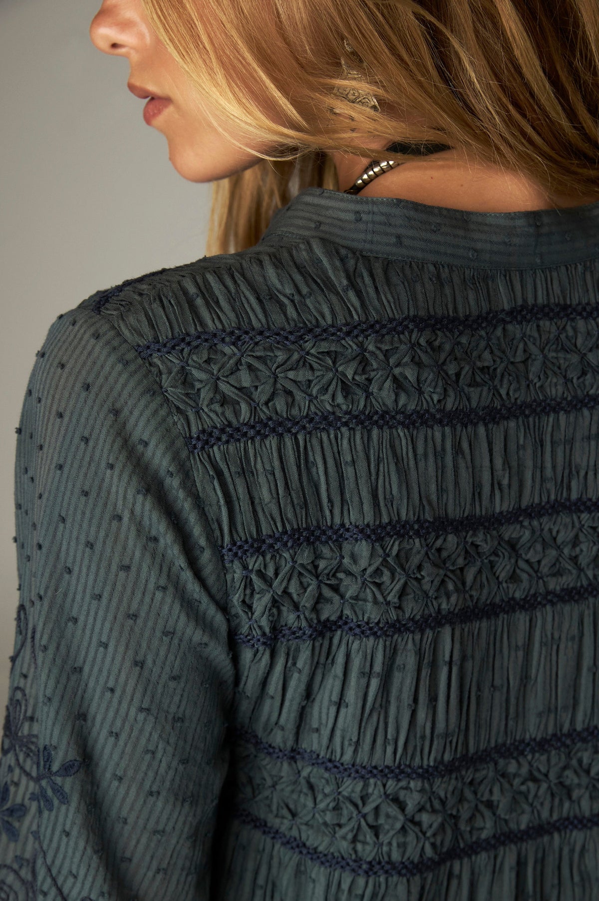 Darla Blouse in Vintage Turquoise