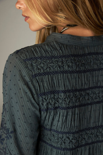 Darla Blouse in Vintage Turquoise