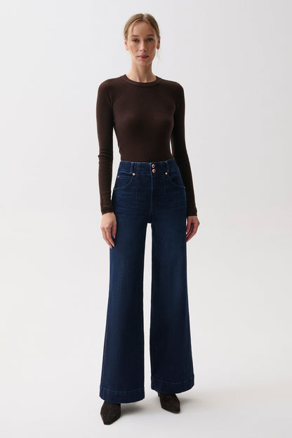 Lana High Rise Ultra Wide Leg Jean in Starstruck