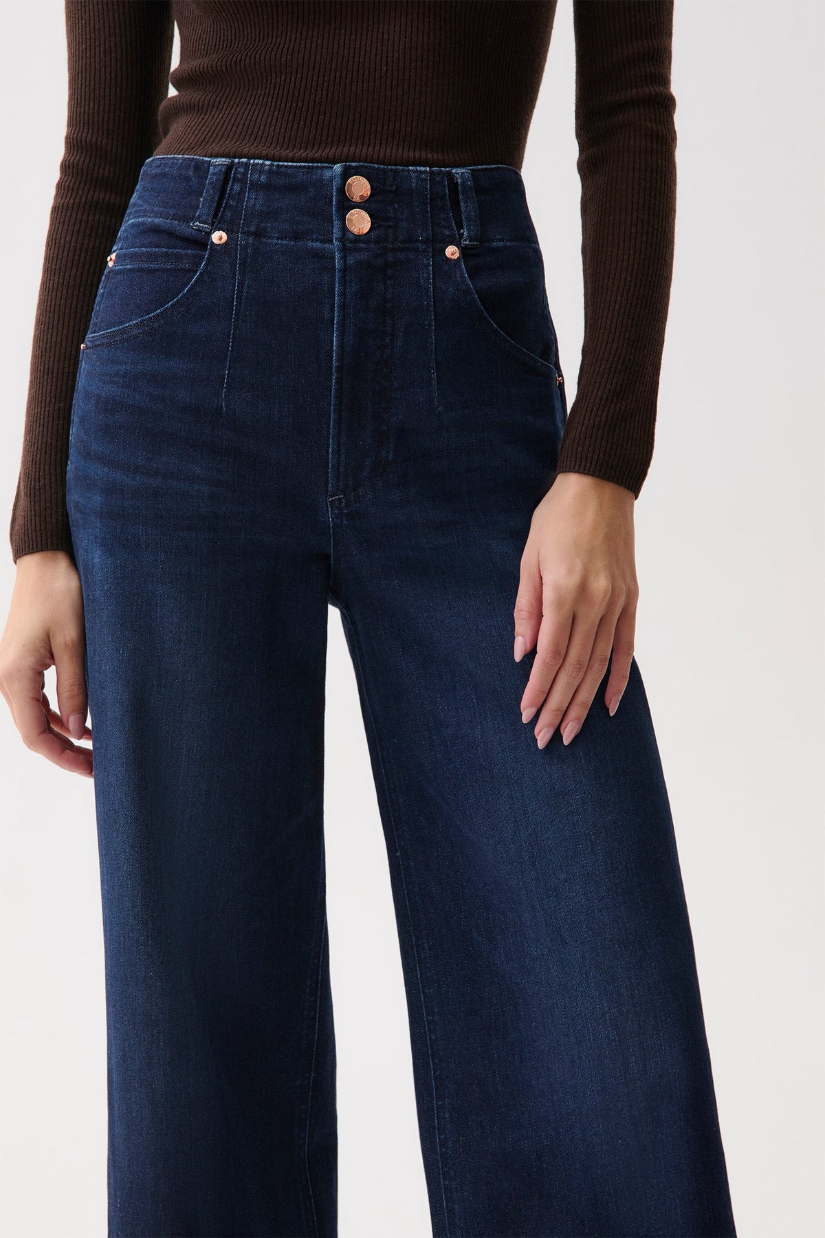 Lana High Rise Ultra Wide Leg Jean in Starstruck