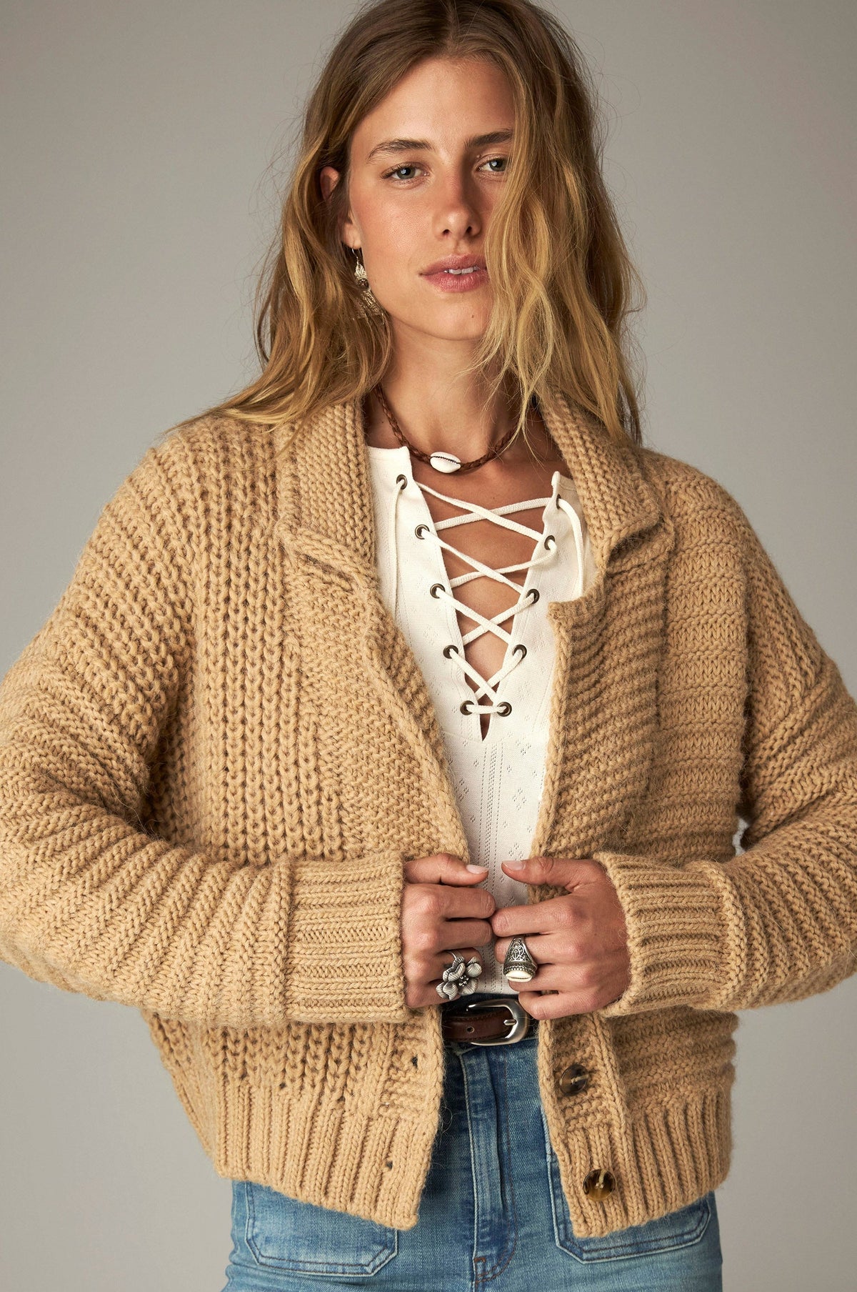 Elsa Cardigan in Caramel