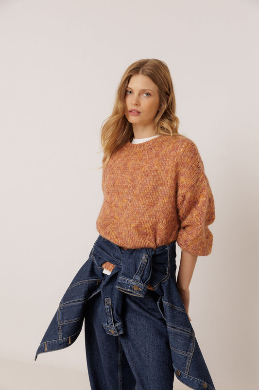 Indi & Cold Pullover Sweater In Rosa