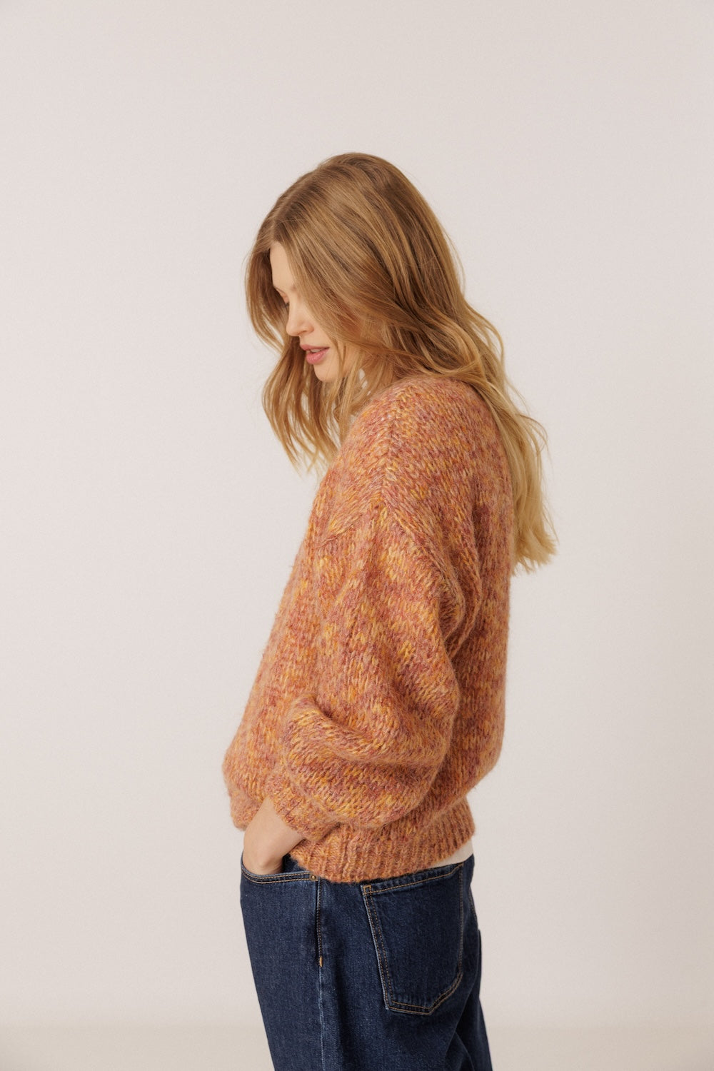 Indi & Cold Pullover Sweater In Rosa