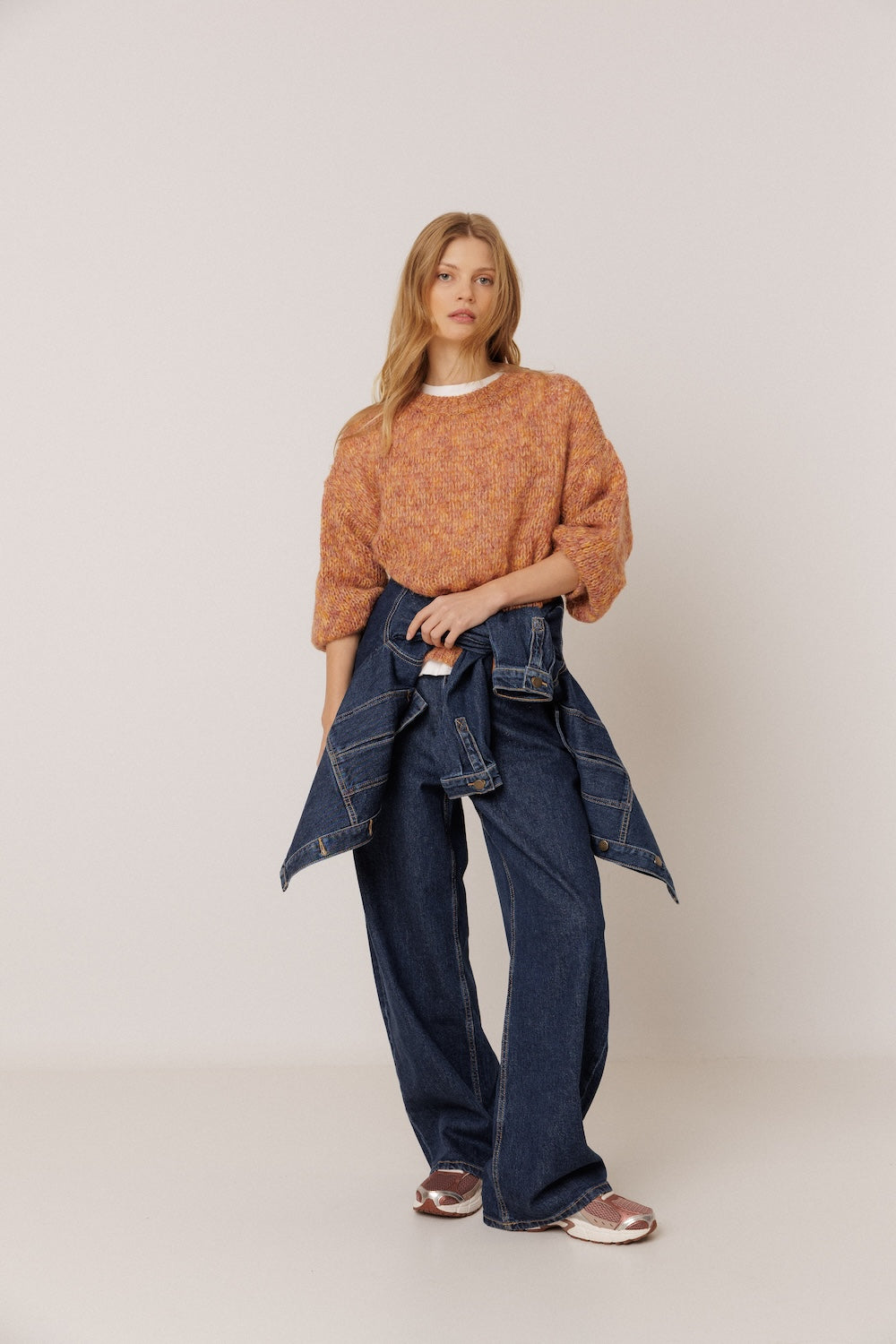 Indi & Cold Pullover Sweater In Rosa