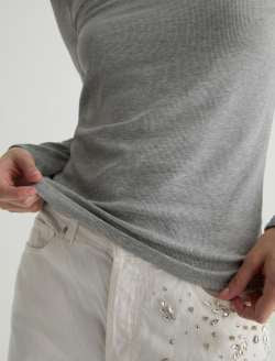 Julia Long Sleeve in Heather Grey