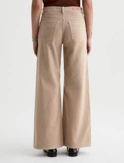 Saige Wide Leg Corduroy Pant in Studio Tan