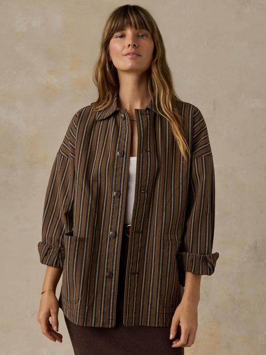 Twill Tide Chore Jacket in Maple Cove Stripe