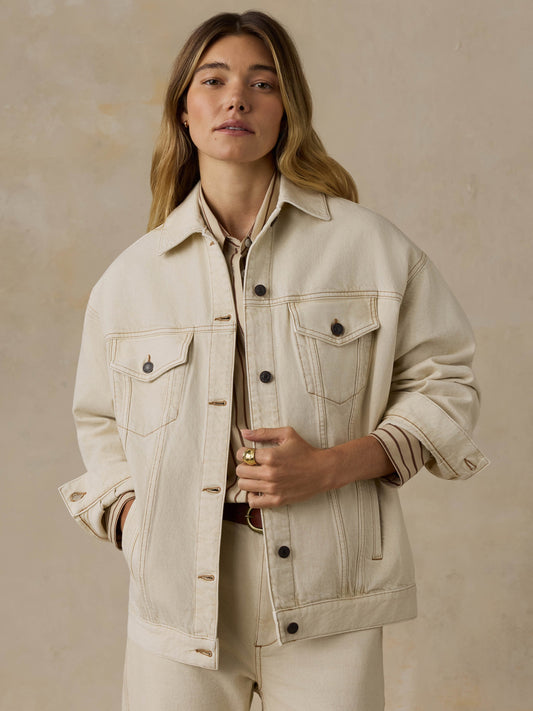 Driftwood Denim Jacket in Almond Milk