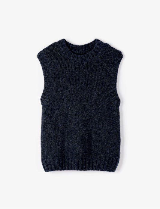 Knitted Tank in Navy