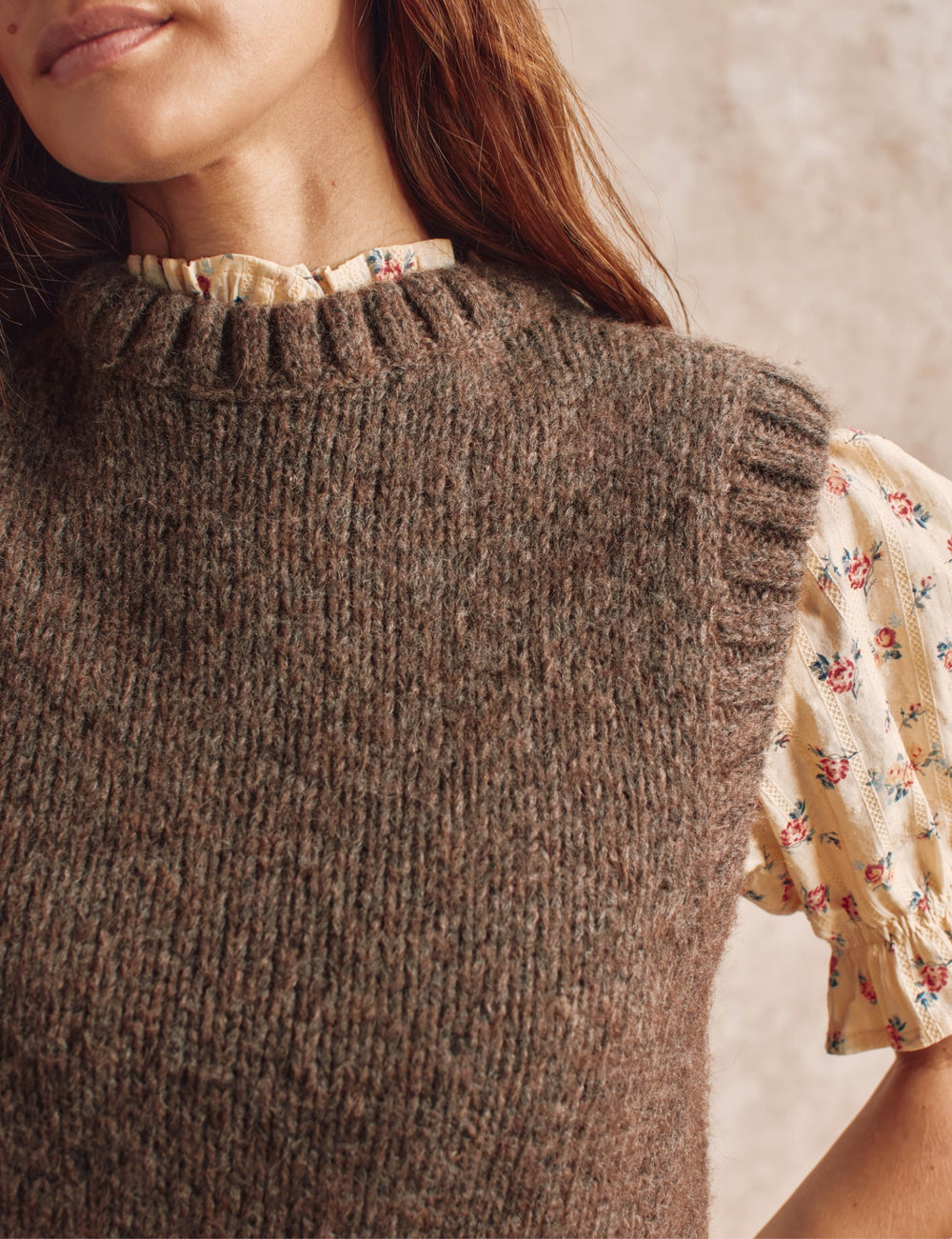 Knitted Tank in Taupe