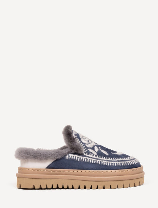 Jun 4.0. Rose Slippers in Marine Suede Light Grey