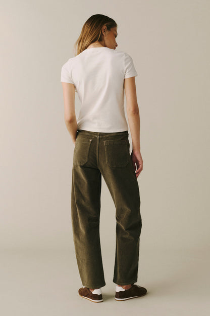 warp + weft BNA Corduroy Pants in Olive Grove