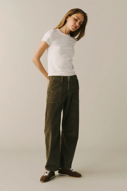 warp + weft BNA Corduroy Pants in Olive Grove