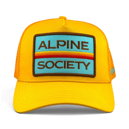Alpine Society Trucker Hat - Yellow